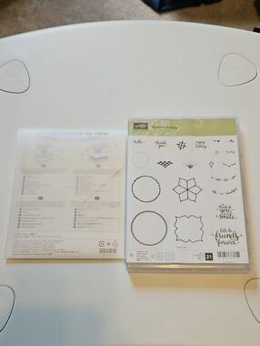 Stampin' Up! Clear Stamp Set with Black Line Floral and Frame Designs